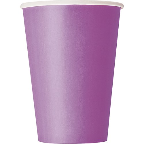 Paper Cups, 12 Ounce, Purple, 10 Count