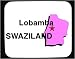Decorated Mouse Pad with map, swaziland, africa