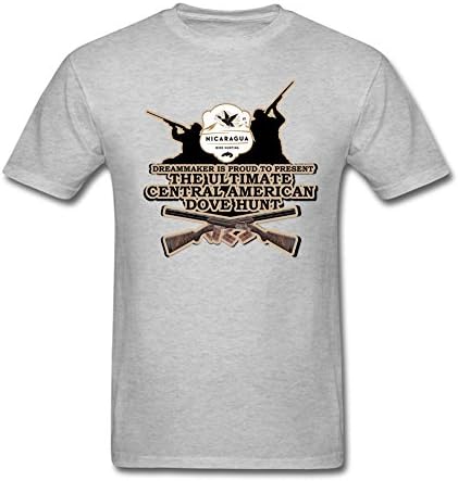 Tee Center Central American Dove Hunt Tees Men Organic Cotton Grey M