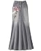 Embroidered jean skirt