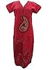 Kaftans Paisley Print Cotton Caftan Maxi Dress Night Gown L / M