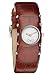 D&G Ladies Cottage Quartz Watch DW0353 With Silver Analogue Dial And Brown Leather Strap