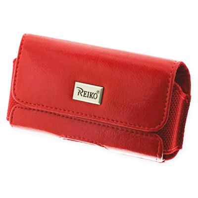Cell phone case-Iphone and Iphone 3G RED Leather Cover Pouch Case Belt Clip by Reiko Cell phone case-Iphone and Iphone 3G RED Leather Cover Pouch Case Belt Clip by Reiko