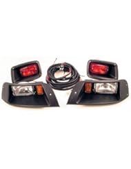 Sports: NEW EZGO TXT GOLF CART ADJUSTABLE LIGHT KIT W LED TAIL LIGHTS HALOGEN HEADLIGHTS - Cart Pro