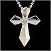 Sterling Silver CZ Cross Pendant
