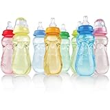 Nuby 3 Pack Bottles, 10 Ounce, Colors May Vary