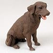 Chocolate Lab Retriever Dog Figurine