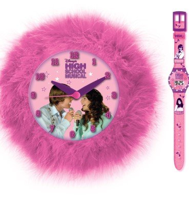 Childrens Toyshop  Toys : High School Musical - Fluffy Affair Clock & Diamante Watch Set