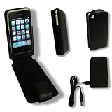 Ultra Slim Genuine Leather Case with Hi Capacity Battery Back-Up for Apple iPhone 3G, 3GS, and iPod Touch 2nd and 3rd Gen - Adds 36 to 3.5 Hours Internet and Audio Playback - On / Off Switch - BONUS Free Scratch Guard Accessory Pouch