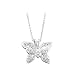 10K White Gold Diamond Accent Butterfly Necklace