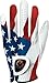 easyglove Flag_USA-2 Men's Golf Glove (White), Medium, Worn on Left Hand