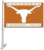 NCAA Texas Longhorns Car Flag with Free Wall Brackett