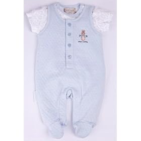 Peter Rabbit Beatrix Potter Boys Romper and T - Shirt (Blue, 0 - 3 Months)