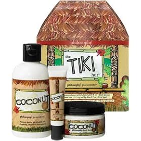 tiki hut | island inspired, coconut scented gift set | philosophy