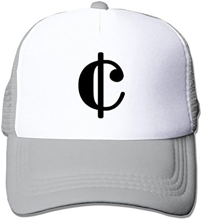 BYPGLT 50 Cent Sign Adjustable Printing Mesh Cap Snapback Unisex Custom Hats Gray