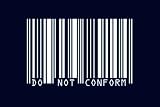 Do Not Conform (Barcode) Art Poster Print - 24 X 36
