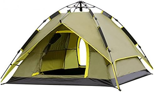Kasoo Waterproof Automatic Windproof Outdoor 3 Person Double Layer Instant Camping Family Tent(Green)