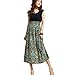 Zeagoo Women's Vintage Sleeveless Bohemian High Waist Skirt Long Dress Blue
