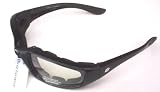 Birdz Oriole Motorcycle Cycling Padded Glasses Clear Has Comfortable Foam Padding on the Entire Inside of the Glasses to Fit Snug to Your Face and Protect Against Wind and Dust.