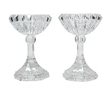Block Crystal Monarch 5-1/2-Inch Candlestick Holders, Set of 2