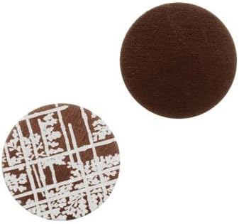 Lillypilly Aluminum Circle Stamping Brown W/ Bamboo Pattern 16mm (2)