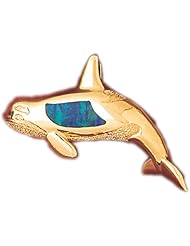 CleverEves 14K White Gold Created Opal Pendant 11.1 - Gram(s)