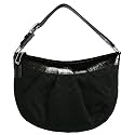 COACH SOHO PLEATED SIGNATURE LARGE HOBO BLACK