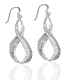 CleverSilver's Infinity diamond cut french wire earrings in sterling silver