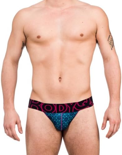 BODYQ Men's Microfiber Flower Pattern Jockstrap Underwear