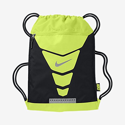 Nike Men's Nike Vapor Gymsack Black/Yellow Size Onesize durable performance fabric. lace closure at top. front pocket with zipper closure.