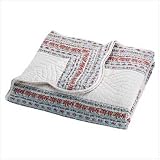Blue Floral Queen Quilted Comforter - Style 35043