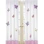 Pink and Purple Butterfly Window Treatment Panel - Set of 2