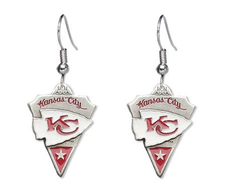 Kansas City Chiefs Dangle Earrings - NFL Football Fan Shop Sports Team Merchandise