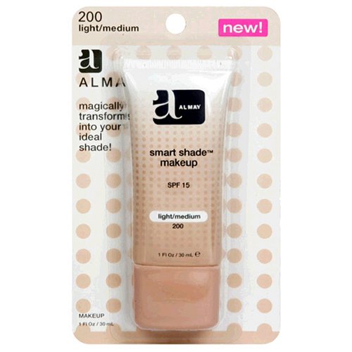 Almay Smart Shade Makeup with SPF 15, Light/Medium 200, 1-Ounce Tubes (Pack of 2)