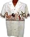 Exclusive Hawaiian Drum Aloha Shirt in Beige