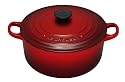 Le Creuset Cast Iron Round Casserole, Cerise, 20 cm