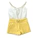 Baby Girls Summer Clothes Yellow Vest+pants Sets Outfits 2pcs Top Shorts Suits(4-5Y)