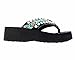 Montana West Turquoise Cross Concho Aztec Hand Beaded Flip Flops