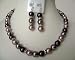 Bridesmaid Gift Bridal Jewelry Genuine Gifts Genuine Swarovski Tri Color Of Pearls Necklace Set (BRAND NEW)