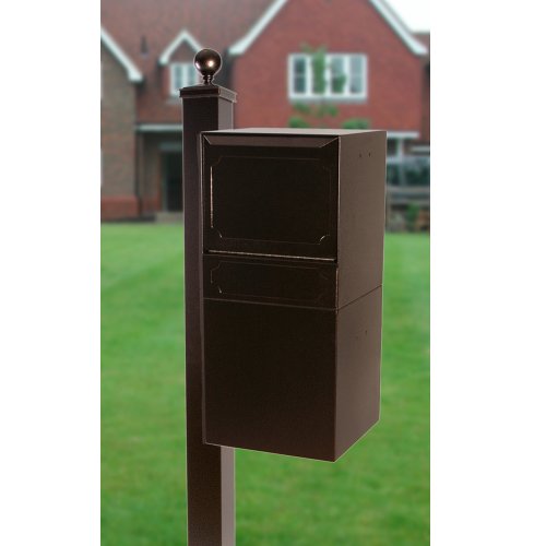 dVault Full Service Locking Mailbox, Copper Vein Post/Column Mount Delivery Vault, Box and Side Mount In-Ground Post Kit, DVU0050-SMPI-5-KIT, Copper Vein