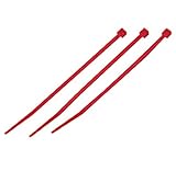 （まとめ）結束バンド ケーブルタイ（カラー） 【長さ100mm/100本入×10セット】 レッド（赤） マーベル MCT-100RD