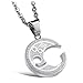 Jstyle Jewelry Stainless Steel Best Friend Puzzle Pendant,Music Note Engraved,with Chain