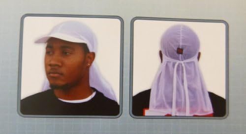 SET of 2 Doo rags Wave Caps with Visor One White and One Black
