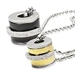 Dreams Come True Stainless Steel Barrel Pendant Necklace Couples Set 18"/20-24"