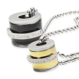 Dreams Come True Stainless Steel Barrel Pendant Necklace Couples Set 16"/20-24"