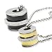 Dreams Come True Stainless Steel Barrel Pendant Necklace Couples Set 16"/20-24"
