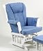Sleigh Glider in White/Blue Finish By Storkcraft Baby Furniture