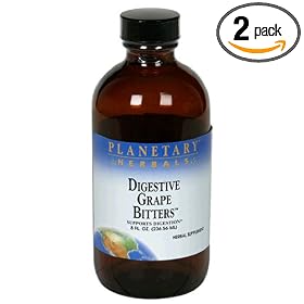 Planetary Herbals  Digestive Grape Bitters , 8-Ounce (236.56 ml) (Pack of 2)