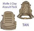 MOLLE 3 Day Military Assault Pack Backpack - Desert Tan