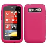 Silicone Skin Cover for HTC 7 Trophy, Hot Pink